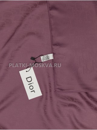 Платок Dior шелковый сиреневый однотонный 499-14
