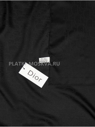 Платок Dior шелковый черный однотонный 499-7
