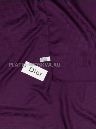 Платок Dior шелковый фиолетовый однотонный 499-5