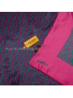 Платок Fendi шелковый шейный фуксия с бирюзовым "Monogramma"