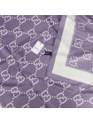 Платок Gucci шелковый фиолетовый "Logo"