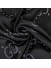 Платок Gucci шерстяной черный с серебром
