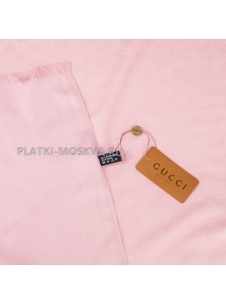 Палантин Gucci кашемировый розовый "Monogram"