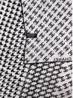 Платок Chanel шелковый белый с черным "Monogram"