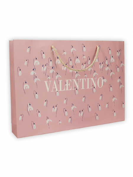 Фирменный пакет Valentino розовый