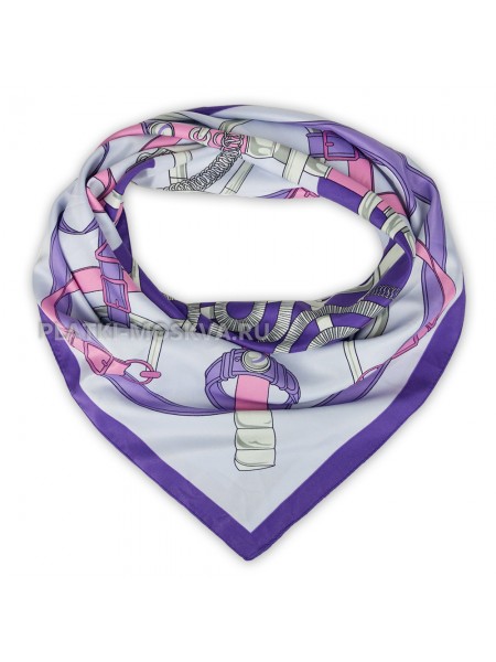 Платок Dalinnica шелковый фиолетовый "Belts" 3965